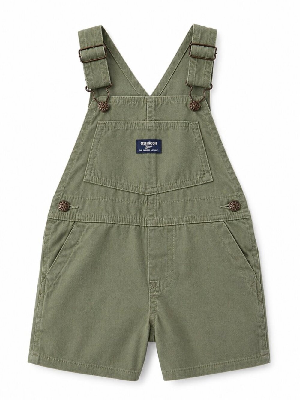 NWT OshKosh B'Gosh Baby Boy Shortalls Size 2T Green Toddler Outfit Summer - Picture 2 of 5